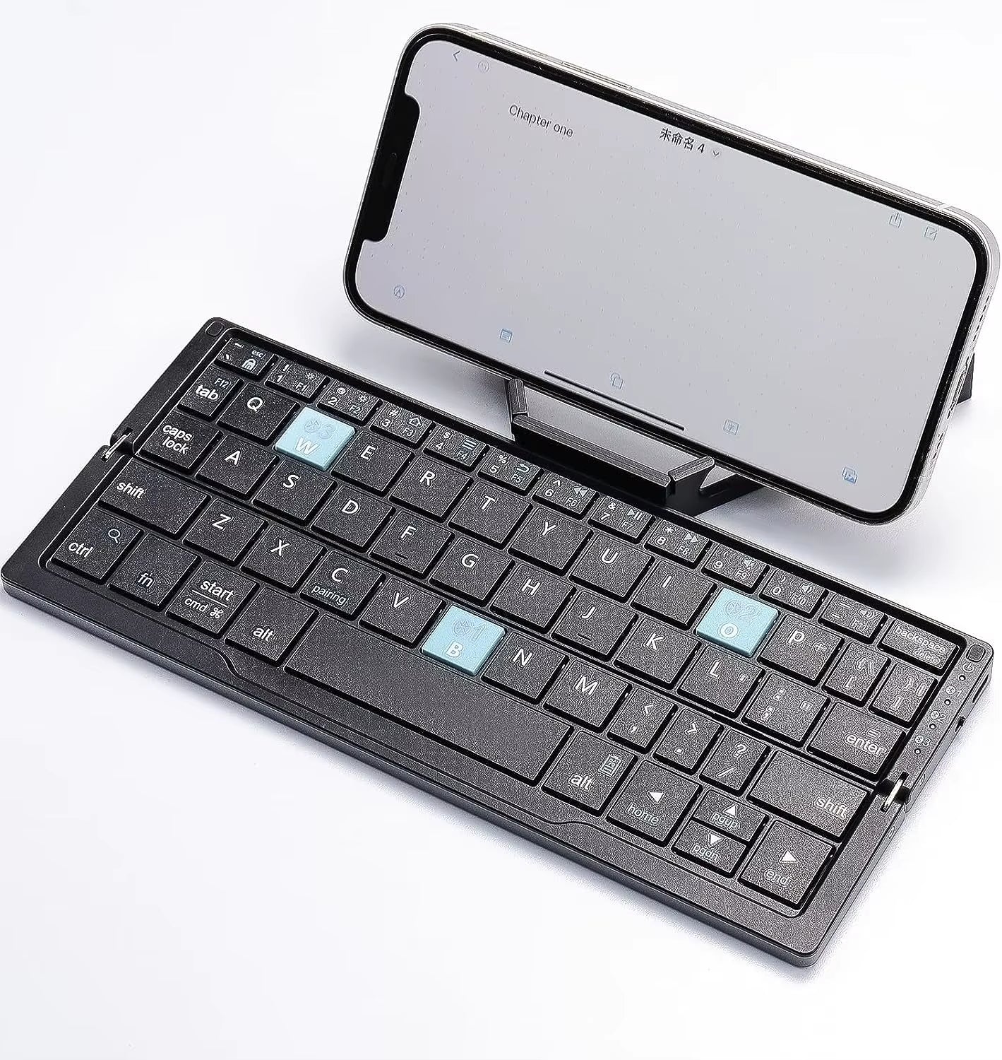 Folding Keyboard Bluetooth Rechargeable Bluetooth Keyboard for Laptop Ipad Phone Mini Portable Folding Keyboard