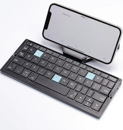Folding Keyboard Bluetooth Rechargeable Bluetooth Keyboard for Laptop Ipad Phone Mini Portable Folding Keyboard