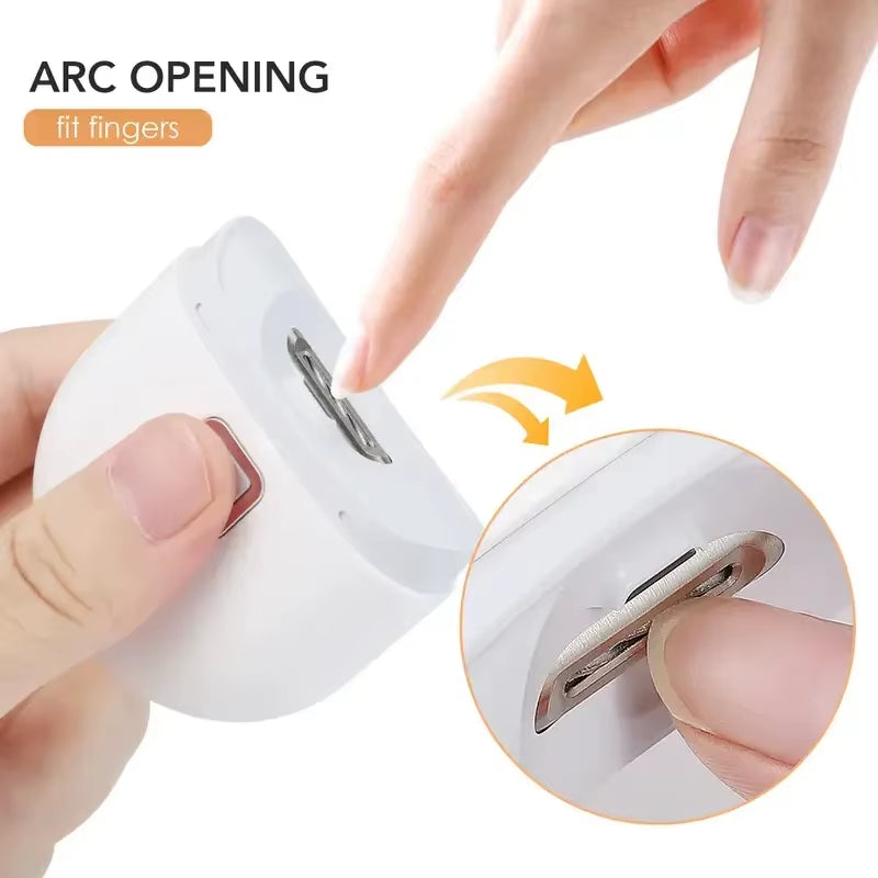 Portable Electric Nail Trimmer, Rechargeable Automatic Clipper with Quiet Motor for Fast & Smooth Shaping, Ideal for Home Travel