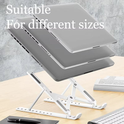 Foldable Adjustable Laptop Stand – Portable Ergonomic Notebook Holder for MacBook, Laptop & Tablet, Better Posture & Neck/Back Support