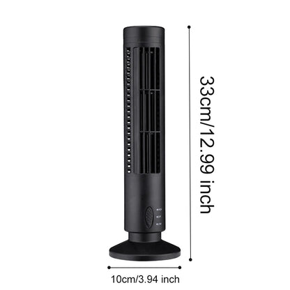 Experience Ultimate Comfort with the LED Bladeless Tower Fan - 2 Speed USB Electric Cooling Fan for Home, Bedroom, and Office