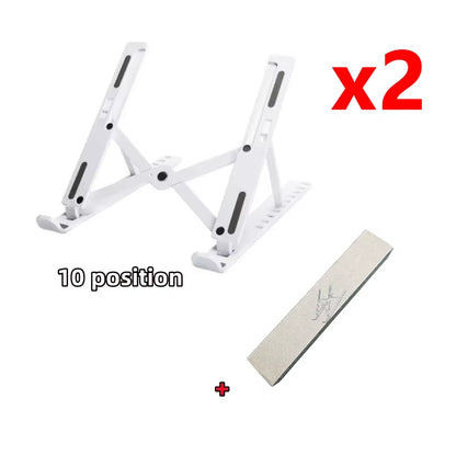 Foldable Adjustable Laptop Stand – Portable Ergonomic Notebook Holder for MacBook, Laptop & Tablet, Better Posture & Neck/Back Support