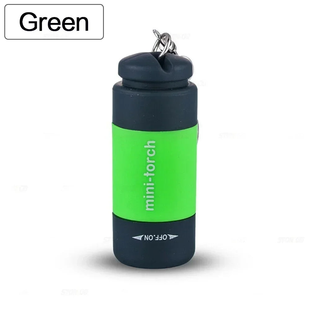 Pocket Keychain Flashlight Waterproof Outdoor Hiking Camping Mini Flashlight USD Rechargeable LED Multifunctional Strong Light