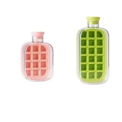 Press Release Ice Tray Cup, Ice Cube Maker Bottle Food Grade Ice Tray with Straw Reusable Ice Cube Water Bottle 500ml/800ml, Summer products