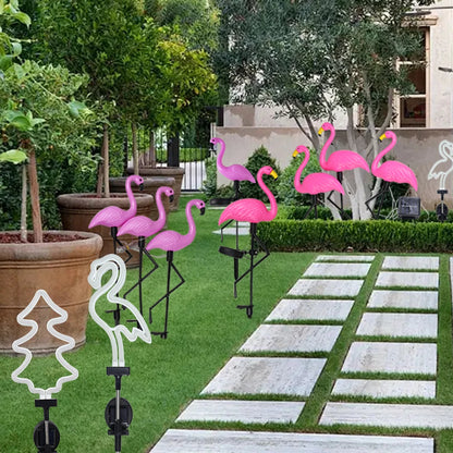 Illuminate Your Garden with Stunning Solar Flamingo Lights – Vibrant Neon Tree Lamps for a Magical Outdoor Ambiance