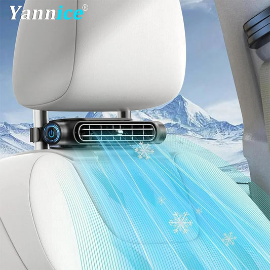 Car Seat Cooling Fan 3 Speed Adjustable 5V USB Car Headrest Cooling Air Fan Car Seat Fan for Front Rear Car Interior Accessories