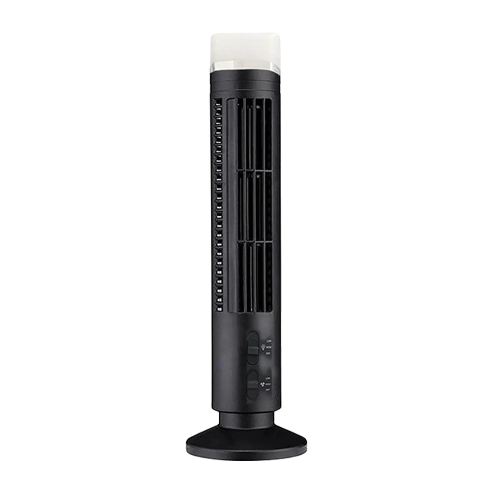Experience Ultimate Comfort with the LED Bladeless Tower Fan - 2 Speed USB Electric Cooling Fan for Home, Bedroom, and Office