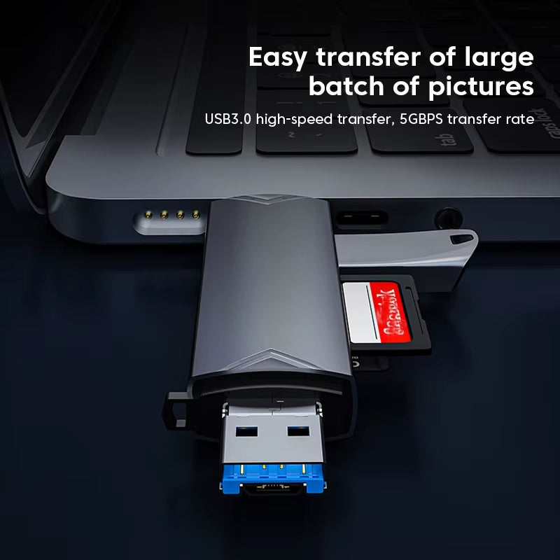 Ultimate 6 in 1 USB 3.0 Card Reader: Fast, Versatile OTG Adapter for All Your Memory Needs