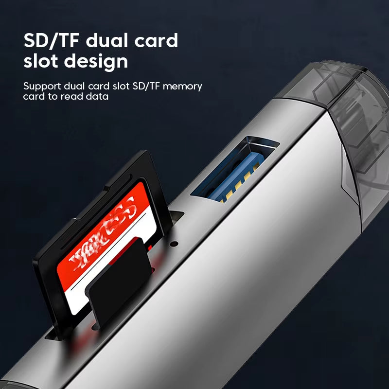 Ultimate 6 in 1 USB 3.0 Card Reader: Fast, Versatile OTG Adapter for All Your Memory Needs