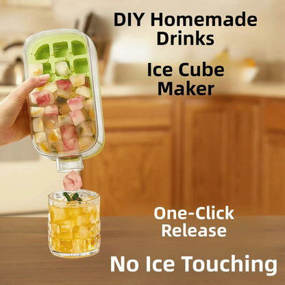 Press Release Ice Tray Cup, Ice Cube Maker Bottle Food Grade Ice Tray with Straw Reusable Ice Cube Water Bottle 500ml/800ml, Summer products