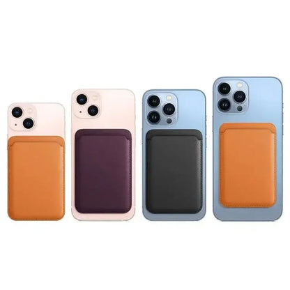 MAGSAFE LEATHER WALLET CASE – Magnetic Card Holder for Iphone 17 16 15 14 13 12 11 8, Samsung & Huawei with Secure Snap-On Design