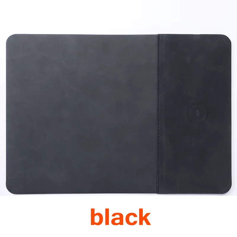 Revolutionary 2-in-1 PU Leather Gaming Mouse Pad with 15W Wireless Fast Charging for Ultimate PC and Laptop Experience