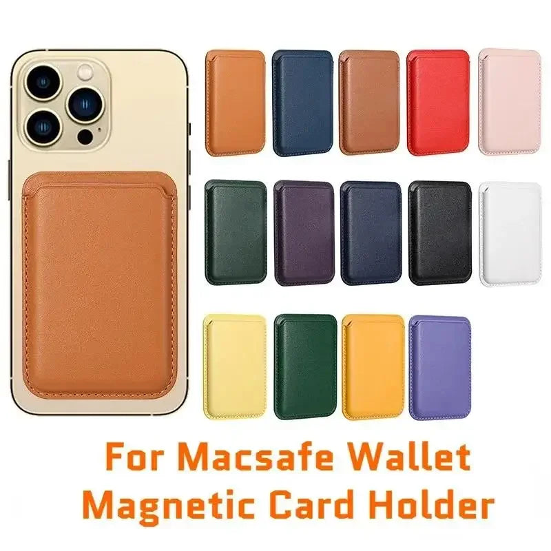 MAGSAFE LEATHER WALLET CASE – Magnetic Card Holder for Iphone 17 16 15 14 13 12 11 8, Samsung & Huawei with Secure Snap-On Design