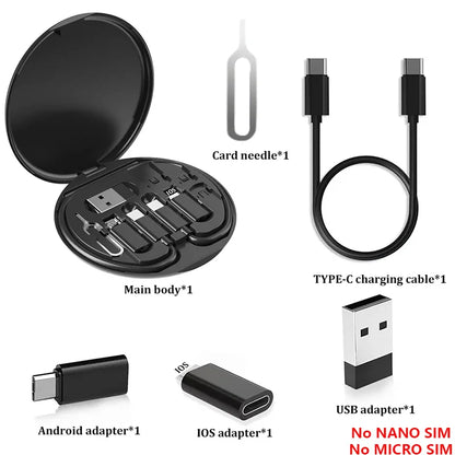 Versatile 60W Multi USB Type-C Charging Adapter Cable Kit - Includes USB A, Type-C, and Lightning Conversion for Ultimate Convenience