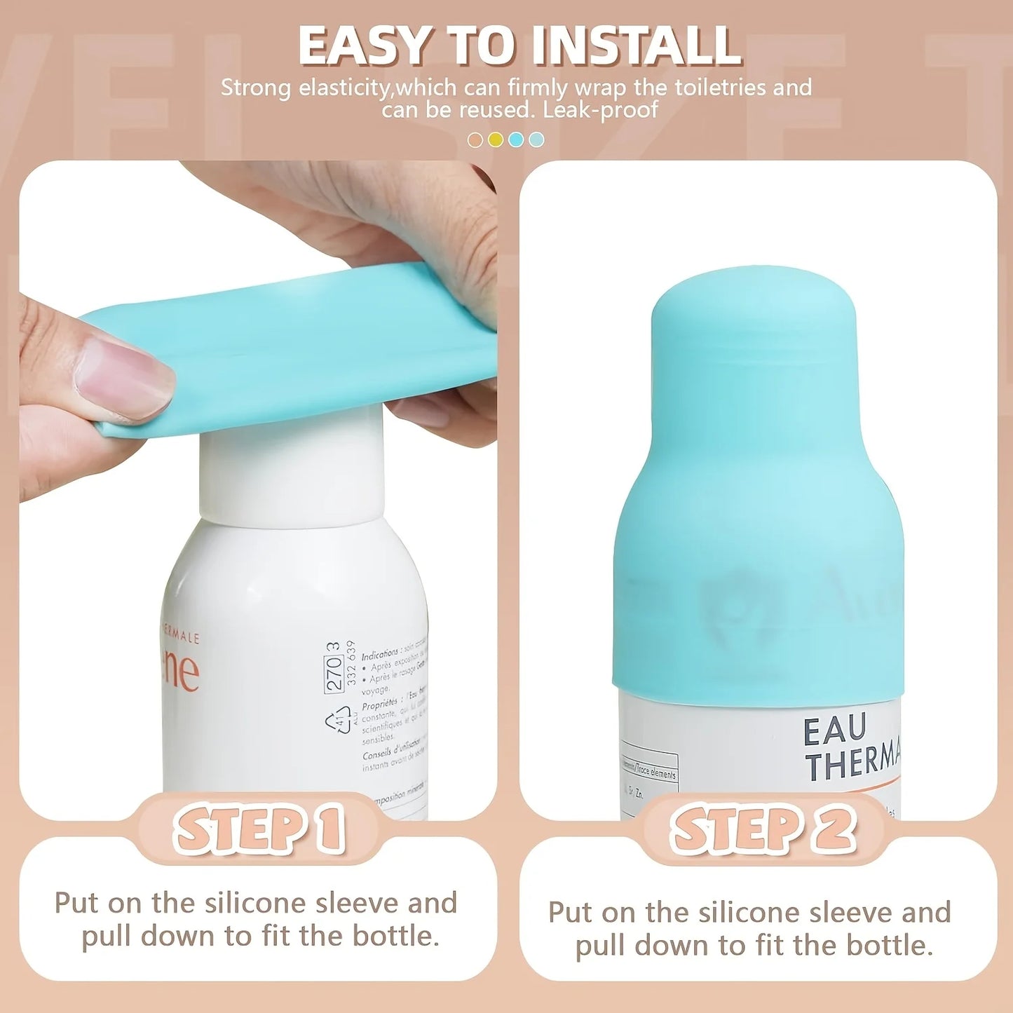 Silicone Travel Bottle Covers for Leak-Proof Toiletry Protection