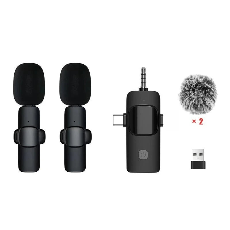 Elevate Your Recording Experience with the Wireless Lavalier Microphone - Perfect for iPhone, iPad, Android, Xiaomi, Samsung, and Live Gaming!