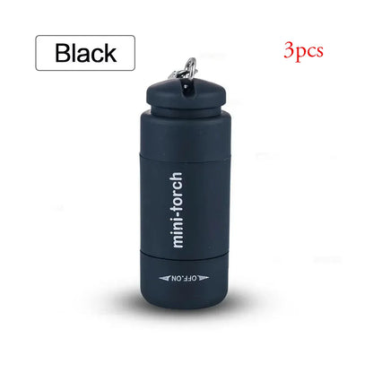 Pocket Keychain Flashlight Waterproof Outdoor Hiking Camping Mini Flashlight USD Rechargeable LED Multifunctional Strong Light