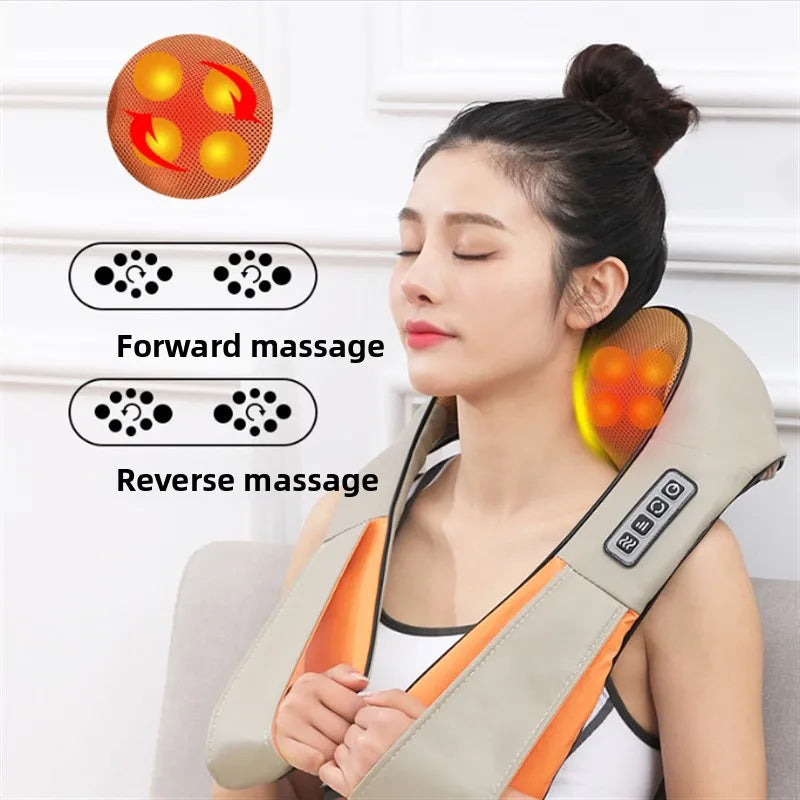 Neck & Back Massager – 8-Kneading Nodes with Heat & Adjustable Speed, Best Gift for Birthday and Special Occasion, Gift for Fathers, Gift for Mothers