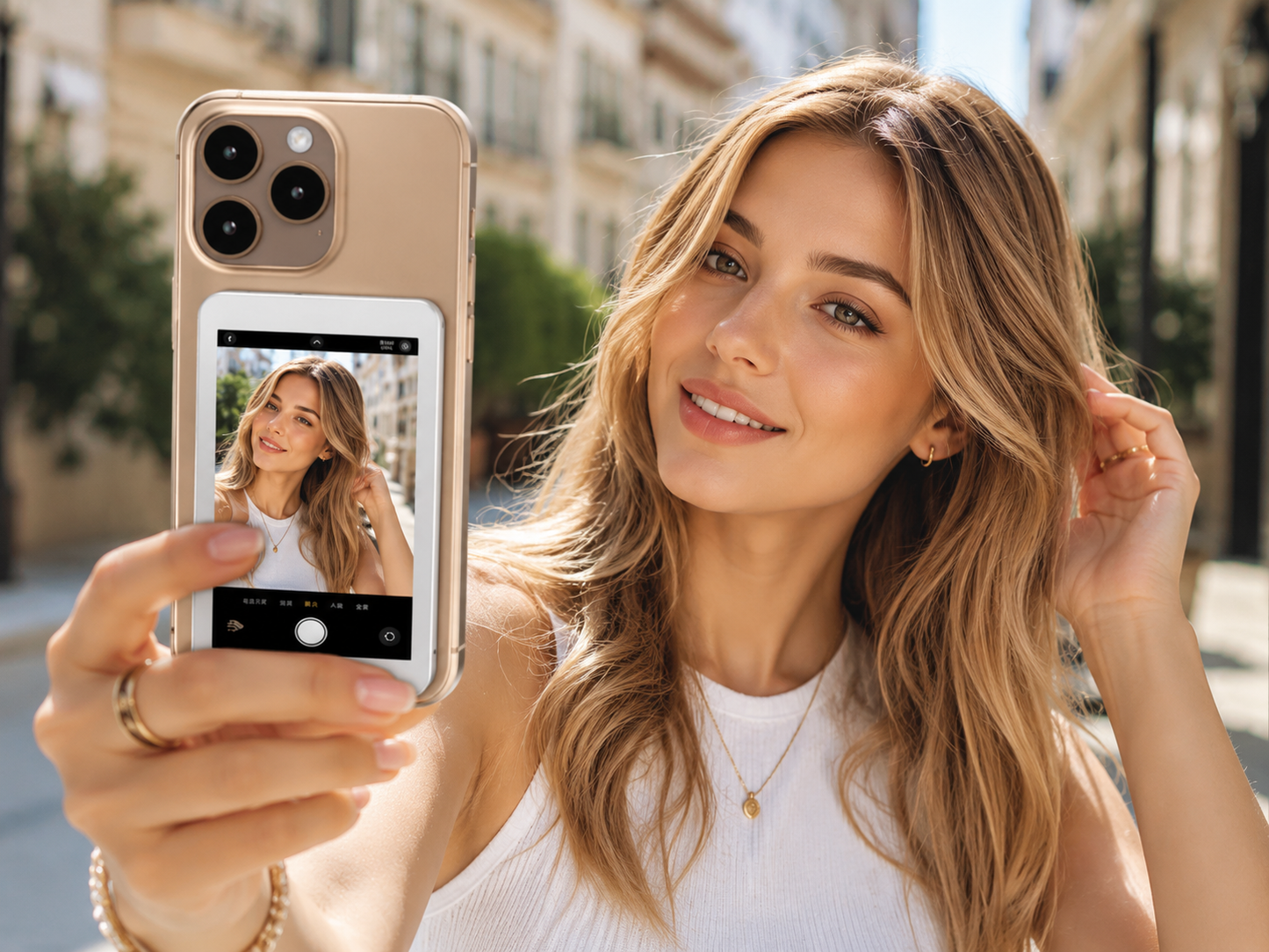 Magnetischer kabelloser Selfie-Bildschirmprojektor – Verbessern Sie Ihre Content-Erstellung, Trendprodukt, Influencer-Ausrüstung