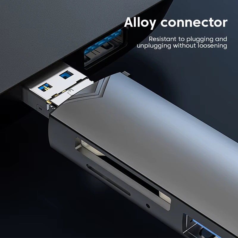 Ultimate 6 in 1 USB 3.0 Card Reader: Fast, Versatile OTG Adapter for All Your Memory Needs