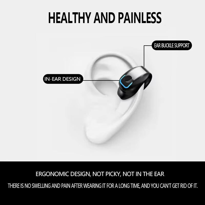 Earphone Clip Wireless Bluetooth Headphone Bone Conduction Headset High Quality TWS Auriculares Sport Noise Canceling with Mic
