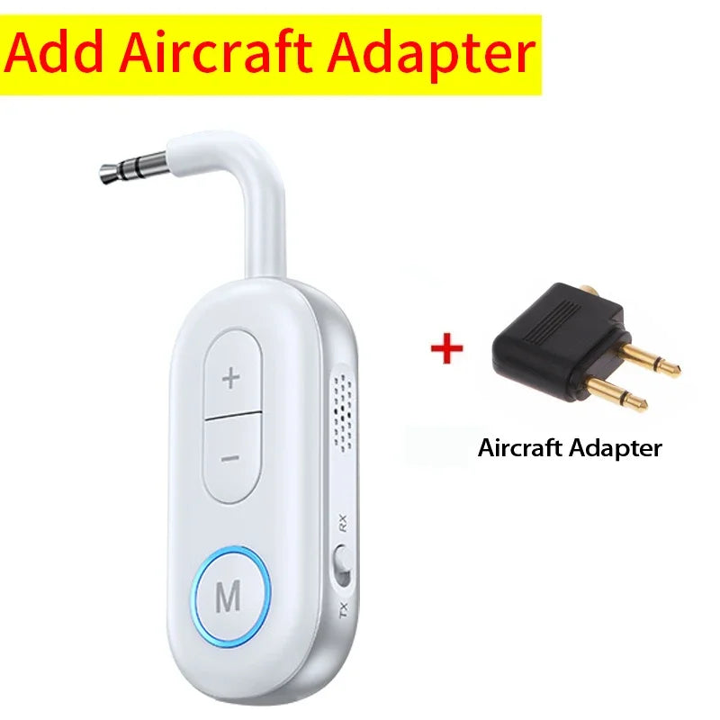 Bluetooth 5.3 Wireless Audio Adapte Receiver Transmitter 3.5Mm AUX Jack Airplane USB Dongle for TV PC Headphone Car Kit Speaker