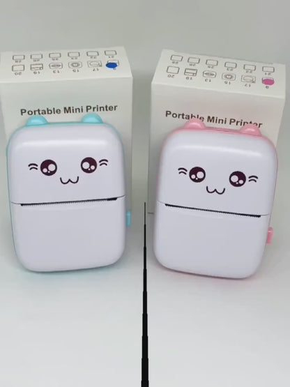 Mini-Katze Tragbarer Thermodrucker – Kabelloser Bluetooth Foto- & Etikettendrucker für iOS & Android